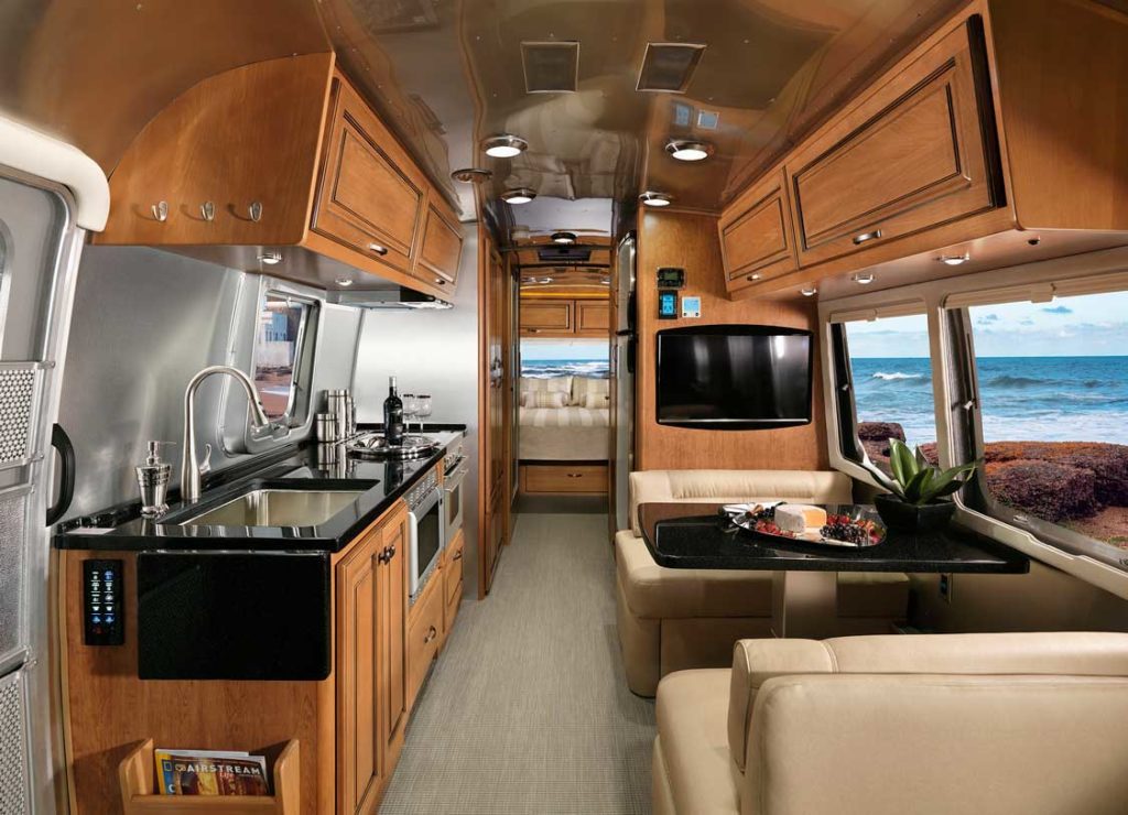 airstream classic comfortably travel with four guests airstream