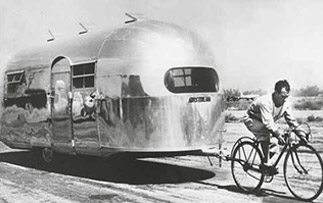 French bicycle racer, Latourneau pulled an Airstream