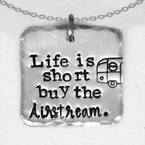 Life is Short Necklace Silver