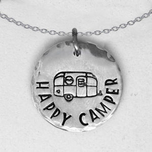 Happy Camper Necklace Silver