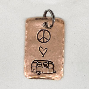 Peace Love Airstream Key Chain